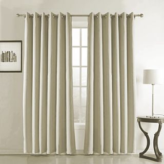 (One Pair Grommet Top) Classic Embossed Grey Blackout Curtain