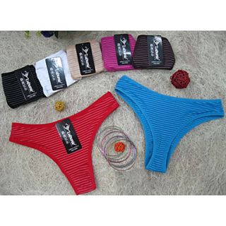 Womens Stripes Pure Color G strings(3/set)