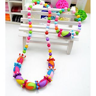 Girls Colorful Creative Jewelry Set (NecklaceBracelet)(Random Color)