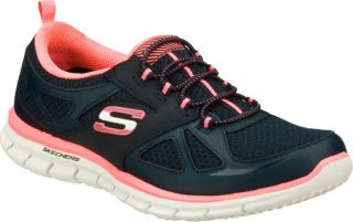 Womens Skechers Glider Lynx   Navy/Coral Casual Shoes