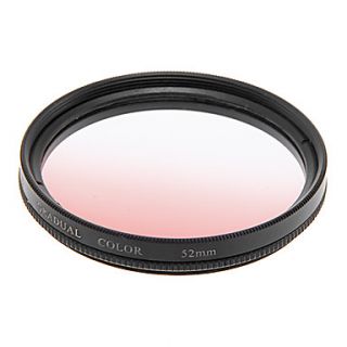 52mm Gradual Red Filter Lens Film (Red)