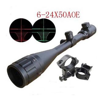 PRO Tactical 6 24x50AOE Red and Green Rangefinder Illuminated Rifle Scope