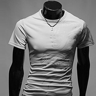 Aowofs HOT 2016 Eurpean And American Style Printing Short sleeve Mens T shirt(Gray)