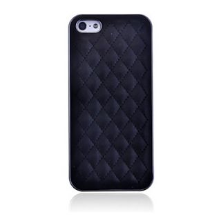 Genuine leather Grid Pattern Hard Case for iPhone 5(Random Colors)