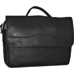 David King Leather 172 Porthole Briefcase Black