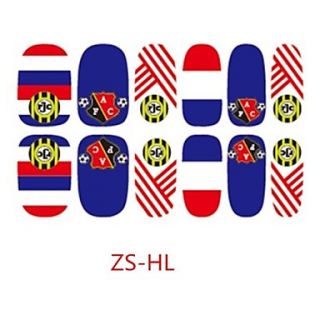 2014 F IFA World Cup Nail Art Stickers Decoration With Holland Flag 3D