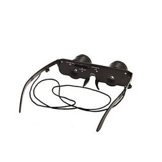 3x28 Glasses Style Fishing Binoculars Telescope   Black