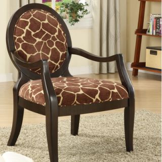 Williams Import Co. Giraffe Distressed Fabric Arm Chair 74017