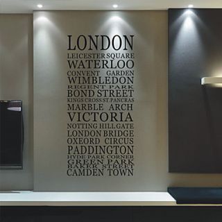 City London Words Wall Stickers