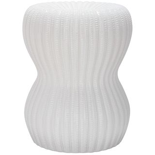 Safavieh Paradise Oval White Ceramic Garden Stool (WhiteSetting Indoor, outdoorMaterials CeramicDimensions 18 inches high x 13 inches wide x 13 inches deep )