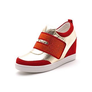 MLKL Casual Heighten Shoes In Color Magic Buckle Shoes(Red)