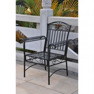 International Caravan Tropico Black Antique Patio Chairs (set Of 2)