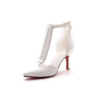 MLKL Pointed Single Shoes With High Heels(White)