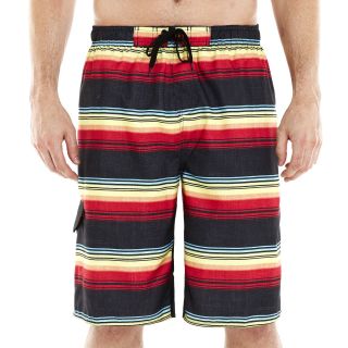 Burnside Mayan Ruined E Board Shorts, Black, Mens