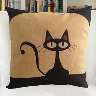 Pinshang Black Cat Print Pillow(Screen Color)