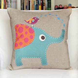 Pinshang Colorful Elephant Print Pillow(Screen Color)