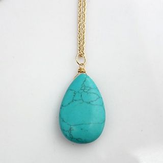 Shining Europe Alloy Turquoise Necklace (Screen Color)