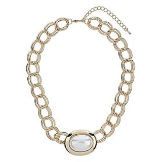 Shining Alloy Exaggeration Style Pearl Necklace (Screen Color)