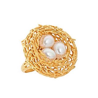 Shining Occident Fashion Alloy Pigeon Eggs Ring (Screen Color)