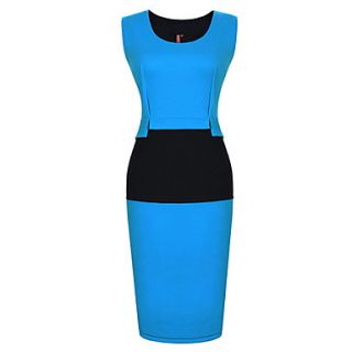 MS Blue COLor Block Dress