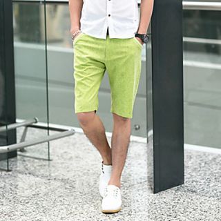 GBS Mens Summer Slim Fit Linen Short Pants(Screen Color)