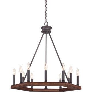 Plantation Darkest Bronze Finish 12 light Chandelier