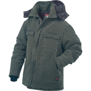 Tough Duck Washed Polyfill Parka with Hood   M, Moss