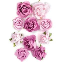 Fuchsia Paper Blooms Assorted Craft Embellishments (pack Of 10) (Fuchsia Sold 10 per packageSize of blooms ranges from 1 1.5 inches in diameter Imported )