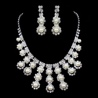 ME Vintage Luxury Austria Rhinestone Set Wedding Necklace And Earings Set T0007