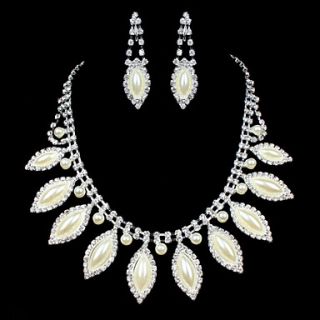 ME Vintage Luxury Austria Rhinestone Set Wedding Necklace And Earings Set T0019
