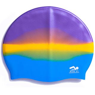 Huayi Colorful Comfort Portable 100% Silicone Swimming Cap SC112/SC212