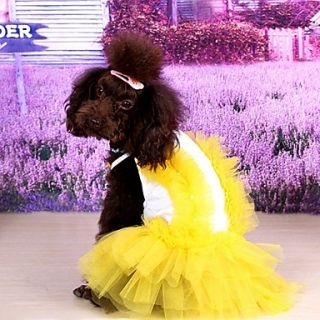 Petary Pets Cute Strap Lace Cotton Mesh Ball Gown Dress For Dog