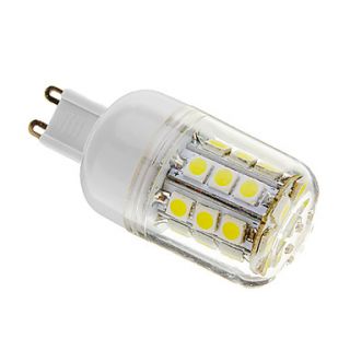 Dimmable G9 4W 30xSMD 5050 400LM 6000 6500K Cool White Light LED Corn Bulb(AC 220 240V)