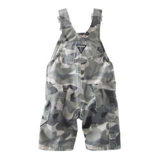 Oshkosh Bgosh Gray Camouflage Shortalls   Boys 3m 24m