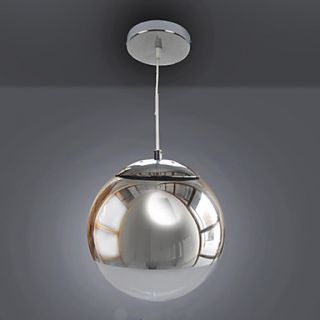 Modern Pendant Light in Metal Globe Feature
