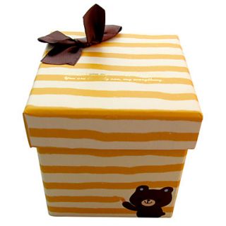 Lovely Stripe Gift Box With Ribbon Bowknot