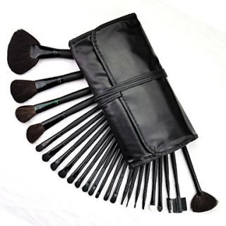 24 Pcs Makeup Brush with Free Leather Pouch   Professional and Perfect Style