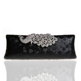 ONDY NewPeacock Diamond Elegance Evening Bag (Black)