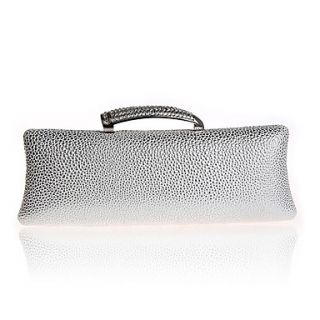 ONDY NewFashion Demure Clutch Evening Bag (Silver)