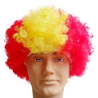 Black Afro Wig Fans Bulkness Cosplay Christmas Halloween Wig Spanish flag Wig 1pc/lot