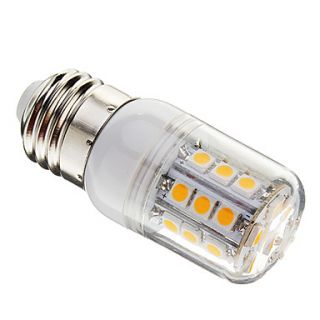Dimmable E27 3W 27xSMD 5050 350LM 3000 3500K Warm White Light LED Corn Bulb(AC 110 130V)