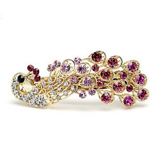 Gorgeous Alloy With Rhinestones Peacock Wedding Hair Comb
