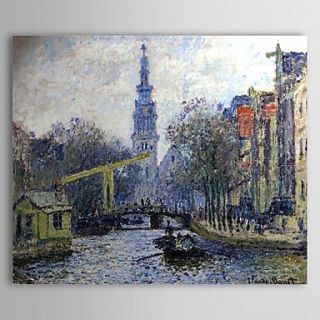 Famous Oil Painting Canal in Amsterdam by Claude Monet