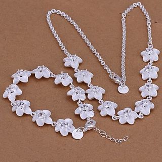 Oyami Cuprum Silvering Bracelet Necklace Suit LKNSPCS117