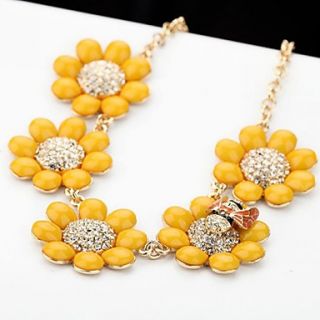 Shadela Daisy Yellow Fashion Necklace CX145