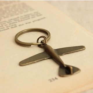 Airplane Bronze Key Ring