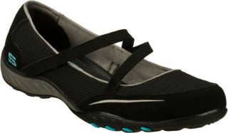 Womens Skechers Relaxed Fit Breathe Easy Quittin Time   Black Casual Shoes