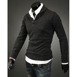 Aowofs Foreign Trade Clothes European Style Mens Long sleeve Knitwear(Brown)