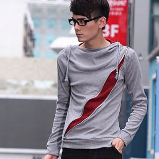 GABIERS Mens Korean Slim Fit Thin Sweater(Gray)