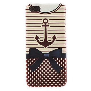 Anchor and Bowknot Pattern Smooth Hard Case for iPhone 5C